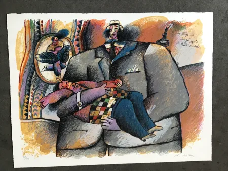 Литография Tobiasse - Les temps ont changé depuis le Mont - Moriah