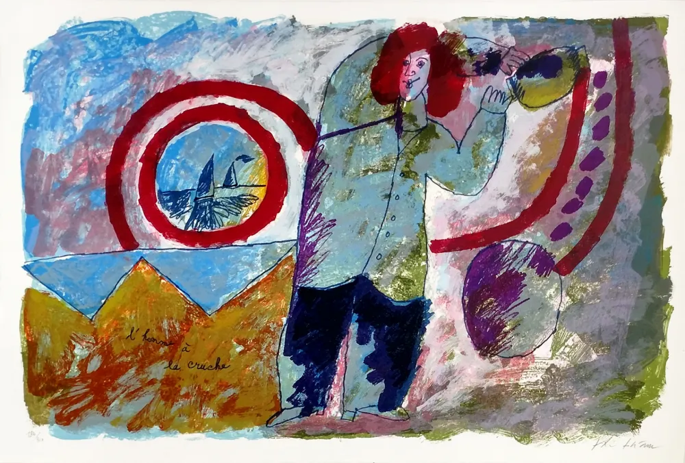 Литография Tobiasse - L'HOMME A LA CRUCHE