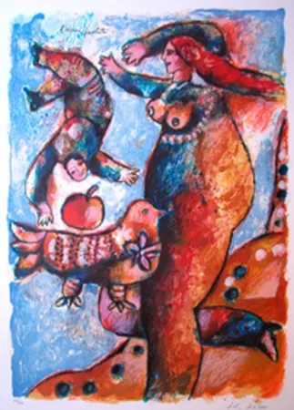 Литография Tobiasse - L'Oiseau Prophete