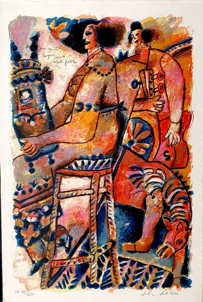 Литография Tobiasse - Une route longue comme un miroir fertile