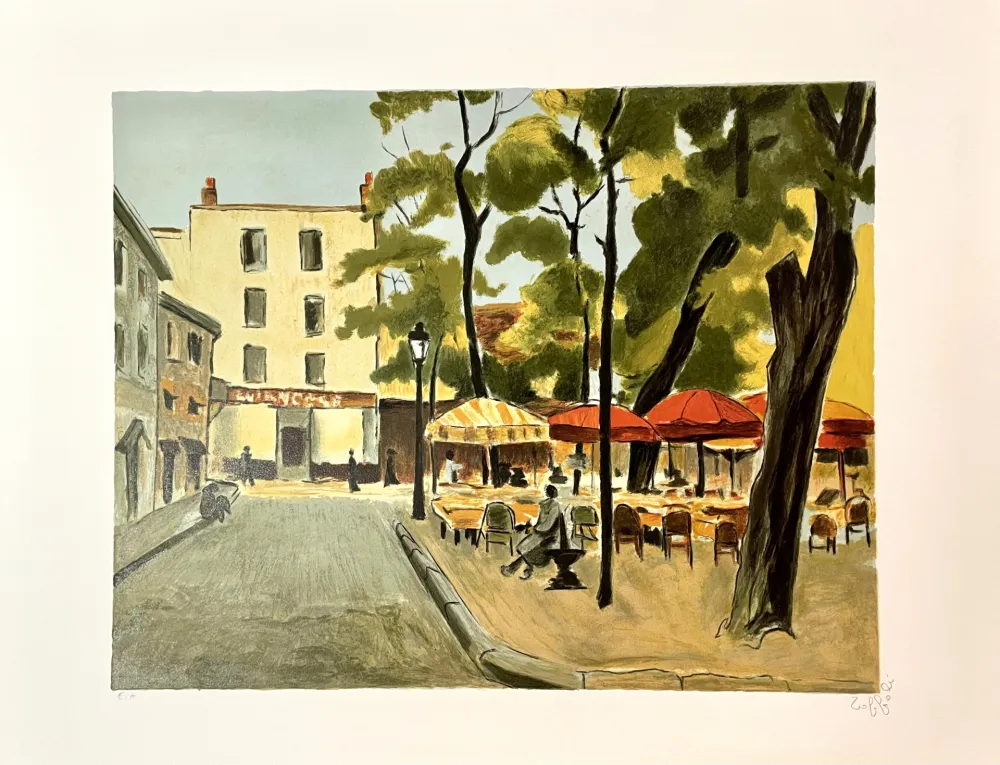 Литография Toffoli - Place du Terte