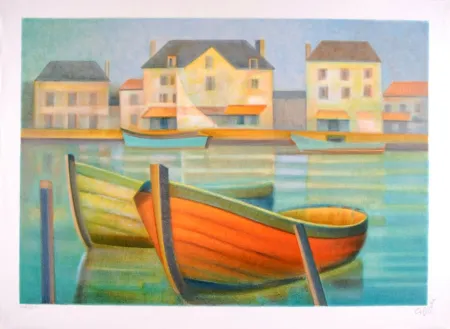 Литография Toffoli - Soleil du Midi en Vendée