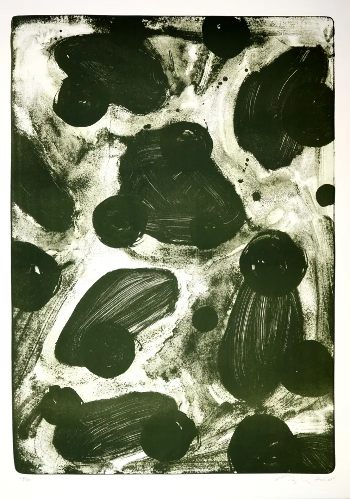 Литография Tøjner - Recherche de formes dispersées II