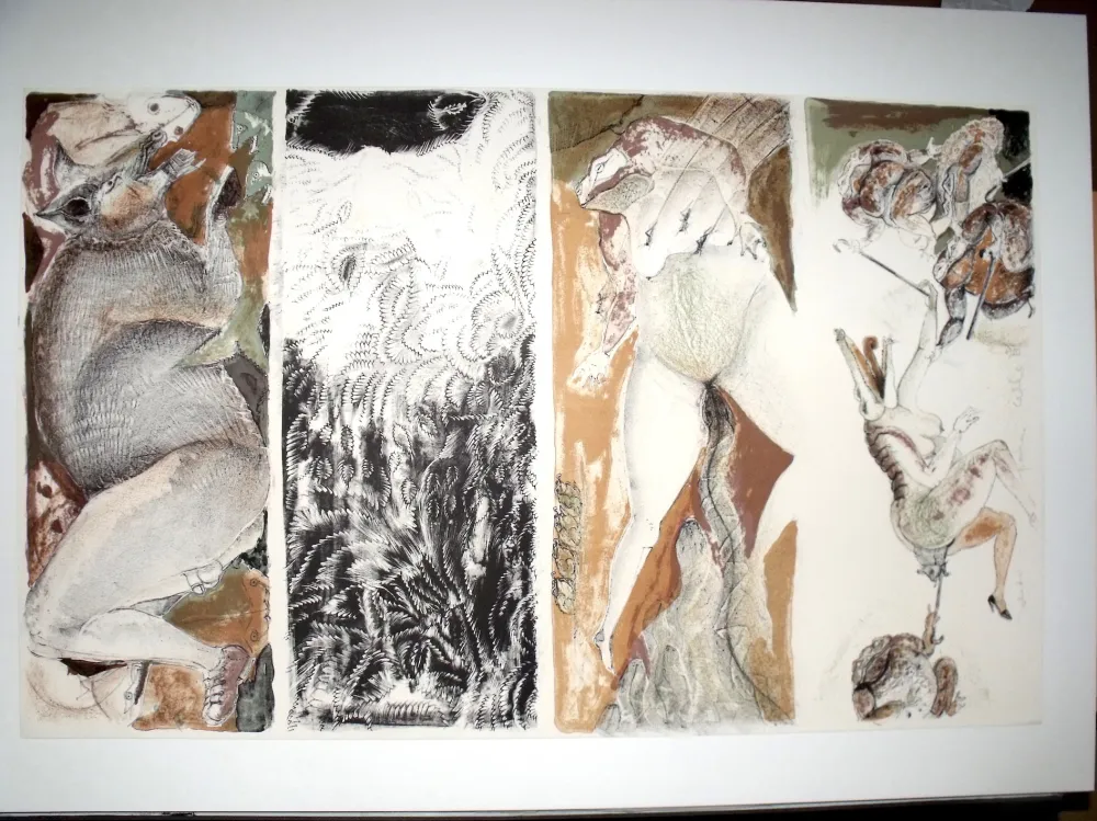 Литография Toledo - Carta para felicitar a un cochino