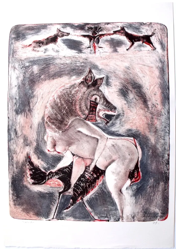 Офорт И Аквитанта Toledo - El Pico largo