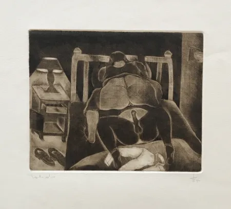 Гравюра Toledo - Man and Woman in Bed