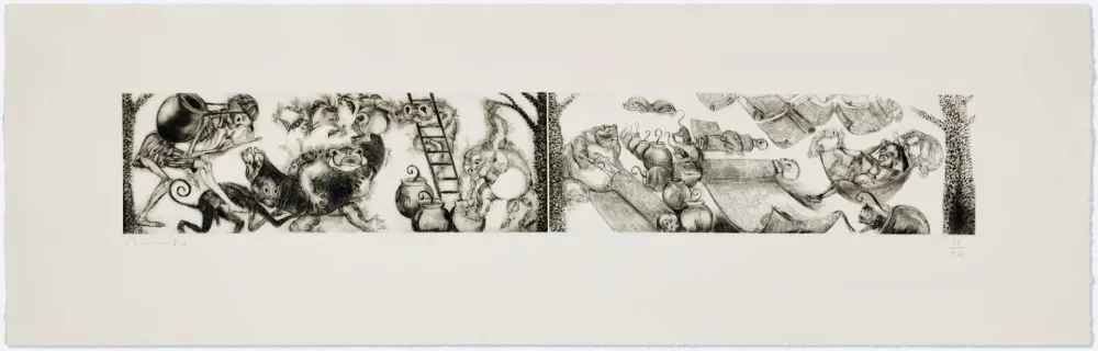 Гравюра Toledo - Toads and Monkeys 