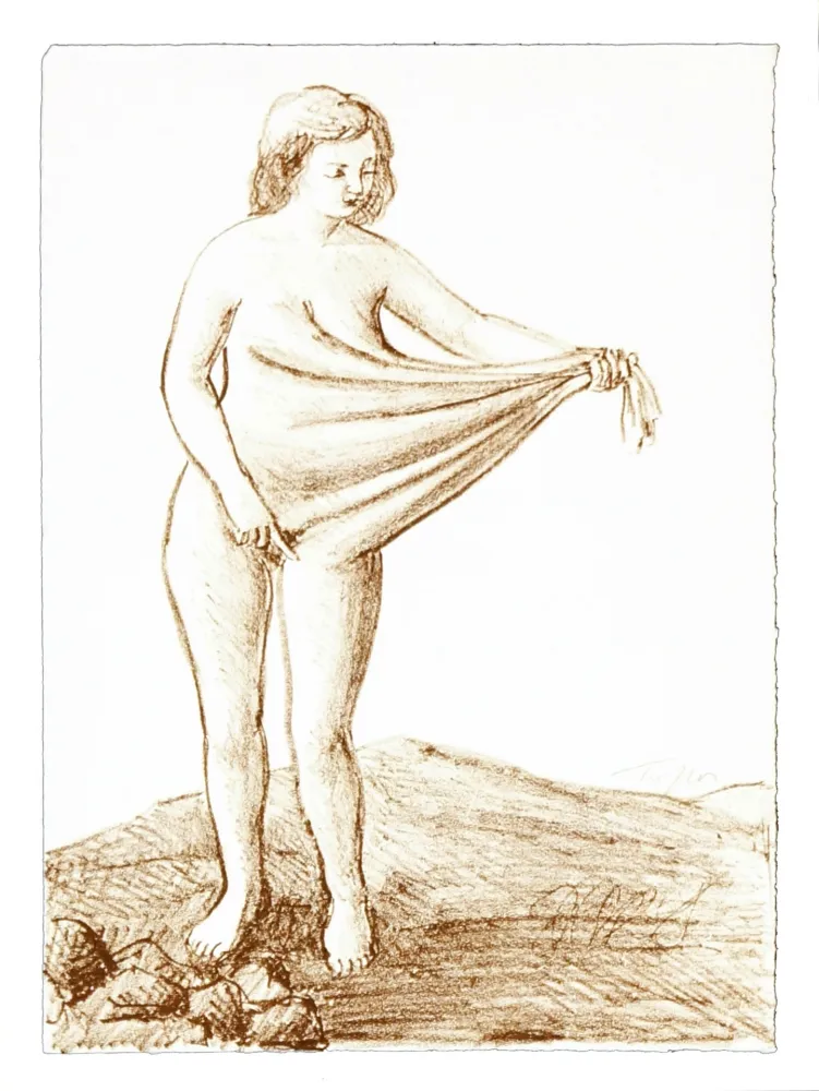 Литография Topor - 4 Neuf Grâces