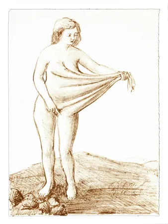 Литография Topor - 4 Neuf Grâces