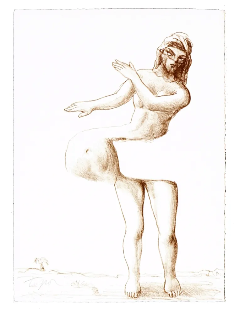 Литография Topor - 5 Neuf Grâces 