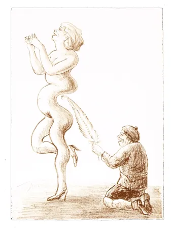 Литография Topor - 8 Neuf Grâces