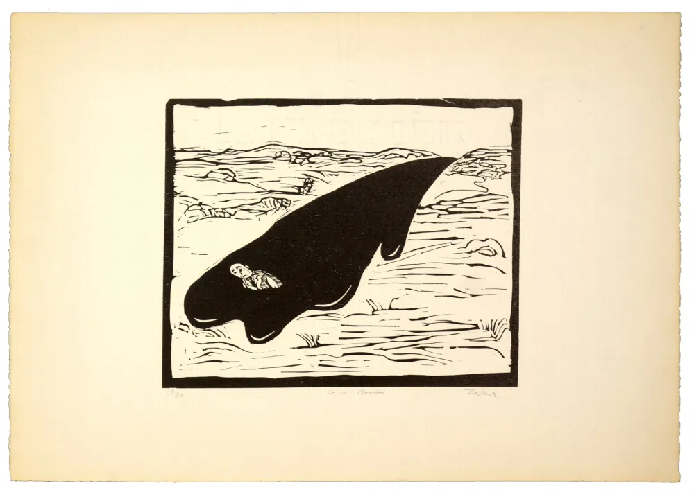 Линогравюра Topor - Caca boudin