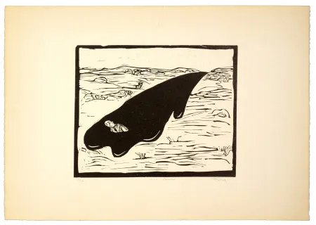 Линогравюра Topor - Caca boudin