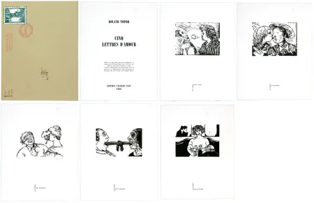 Литография Topor - Cinq lettres d'amour