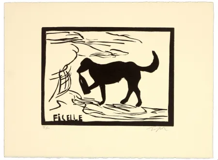 Линогравюра Topor - Ficelle