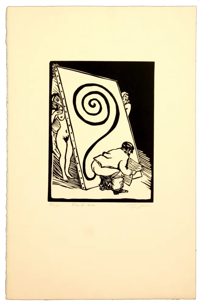 Линогравюра Topor - French caca