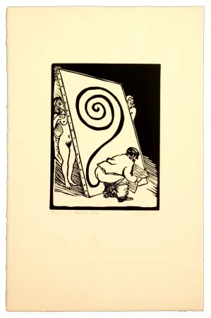 Линогравюра Topor - French caca