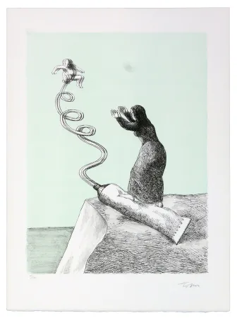 Литография Topor - Fugue en tube mineur