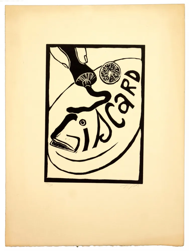 Линогравюра Topor - Giscard