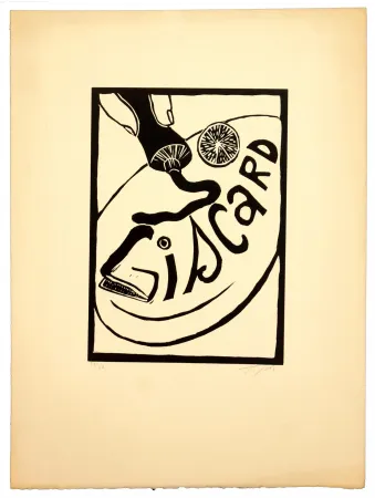 Линогравюра Topor - Giscard