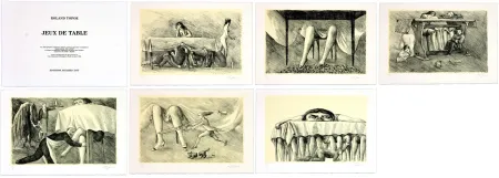 Литография Topor - Jeux de table