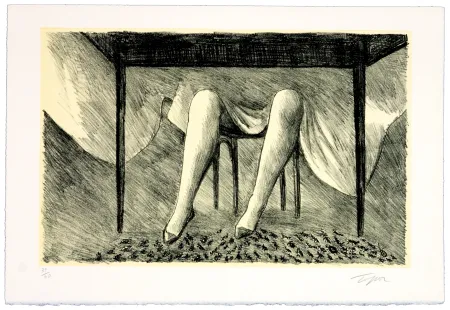 Литография Topor - La couturière