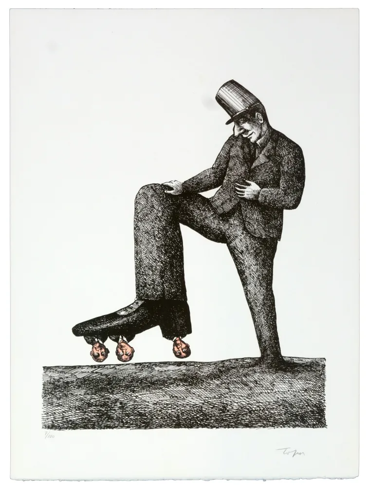 Литография Topor - La semelle sainte