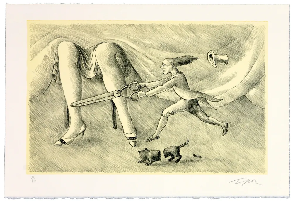 Литография Topor - Le petit tailleur