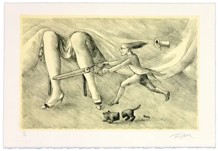 Литография Topor - Le petit tailleur