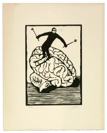 Линогравюра Topor - Le style lisse