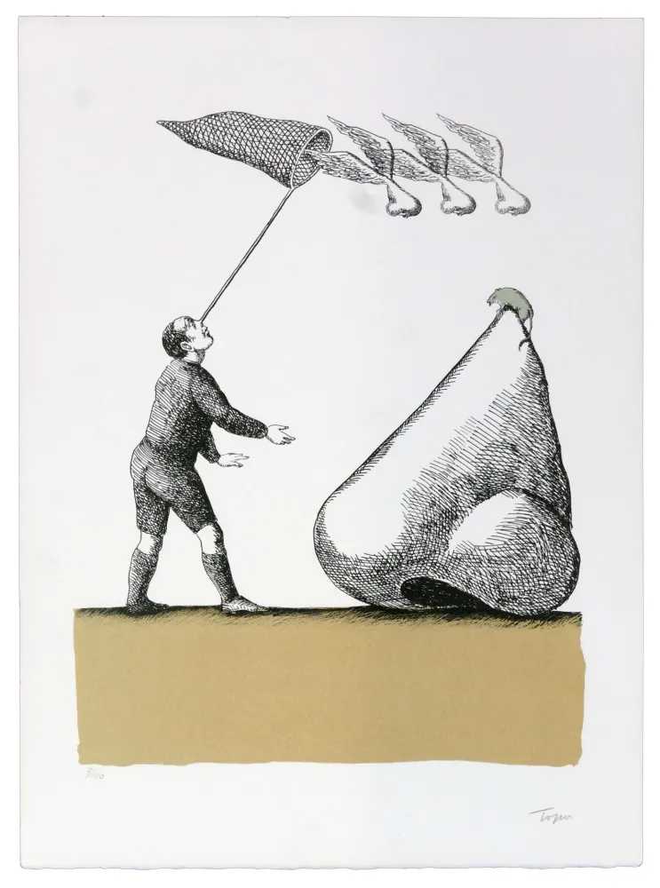 Литография Topor - Les ailes du nez