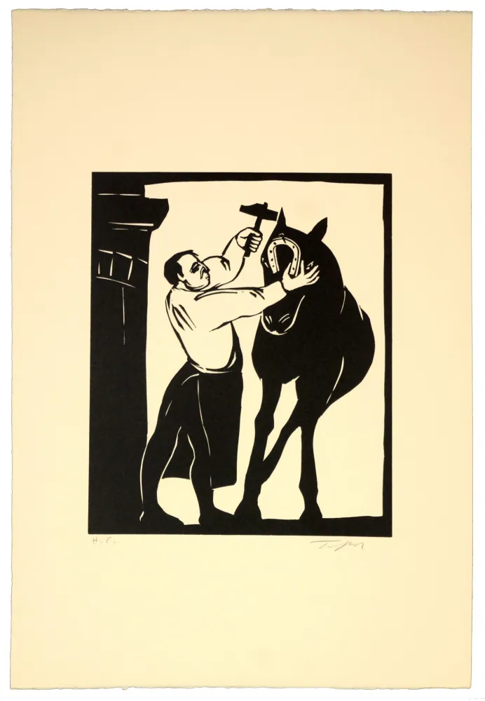 Линогравюра Topor - Maréchal nous voilà