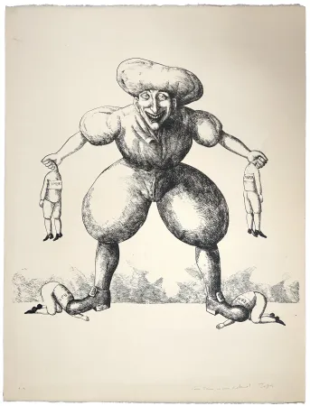 Литография Topor - Panique