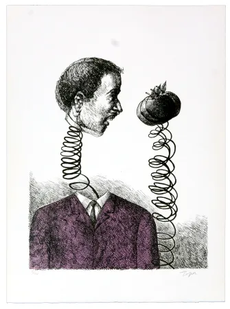 Литография Topor - Plus près de toi ma pomme