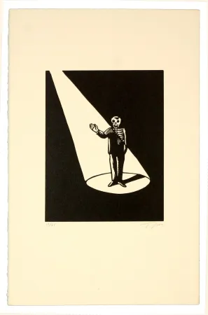 Линогравюра Topor - Rebonjour