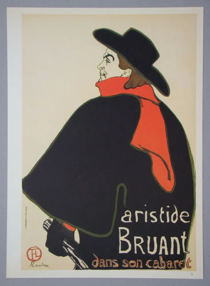 Фототипия Toulouse-Lautrec - Aristide Bruant - Dans son Cabaret