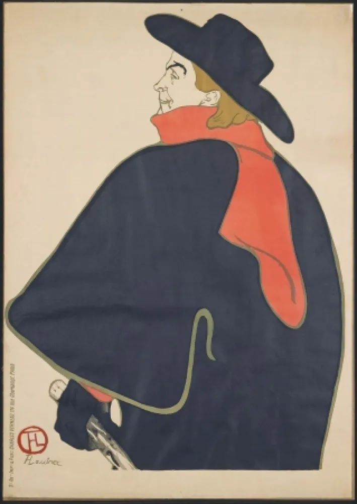 Литография Toulouse-Lautrec - Aristide Bruant dans son cabaret