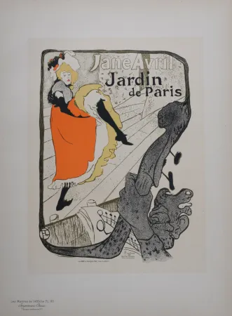 Литография Toulouse-Lautrec - Jane Avril, Les Maitres de L'Affiche, 1898