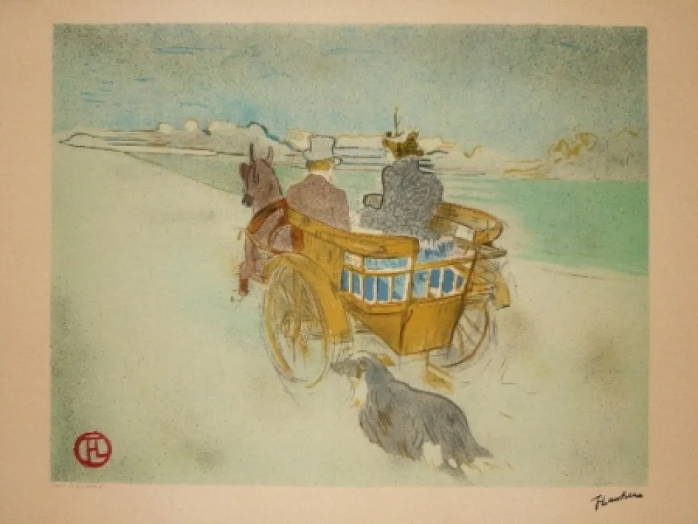 Литография Toulouse-Lautrec - La charette Anglaise