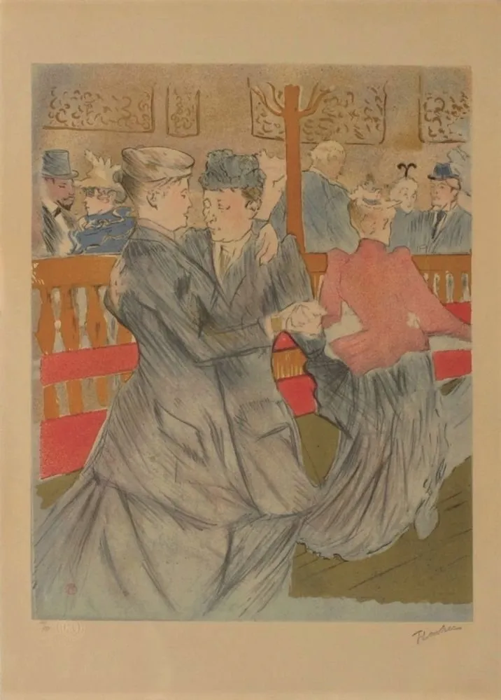 Литография Toulouse-Lautrec - La danse au Moulin Rouge