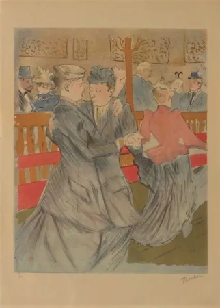 Литография Toulouse-Lautrec - La danse au Moulin Rouge