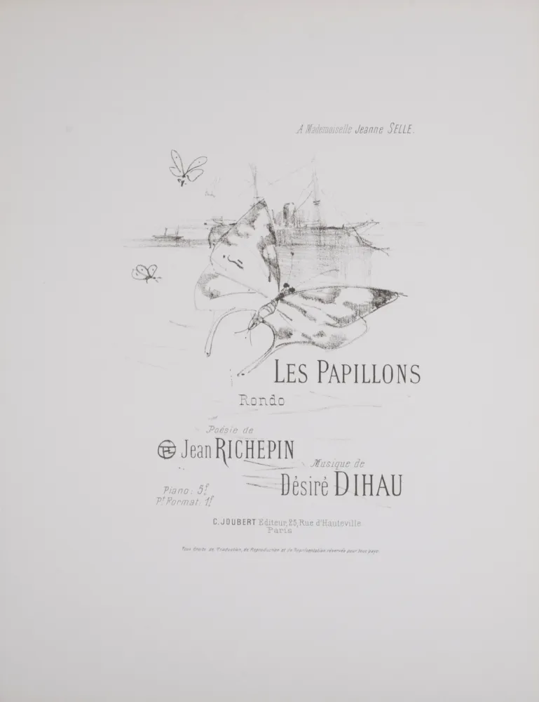 Литография Toulouse-Lautrec - Les Papillons, 1895