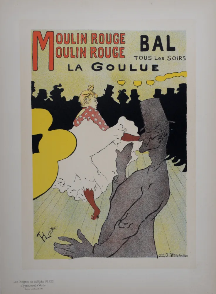 Литография Toulouse-Lautrec - Moulin Rouge - La Goulue, Les Maitres de L’Affiche, 1898