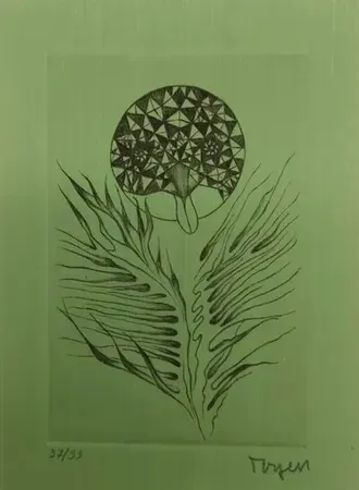 Гравюра Toyen - Svatokradezny les a jjine texty  - La forêt sacrilège  (1970) 