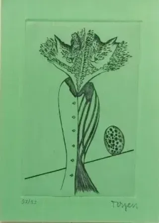 Гравюра Сухой Иглой Toyen - Svatokradezny les a jjine texty  - La forêt sacrilège  (1970)    