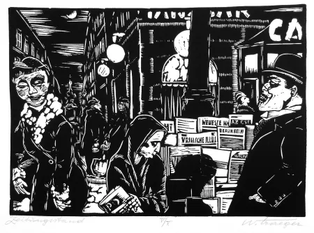 Линогравюра Traeger - Wien 1932 (Vienna 1932)