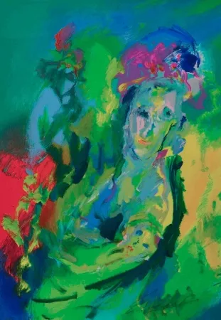 Сериграфия Treccani - Materinità fiorita