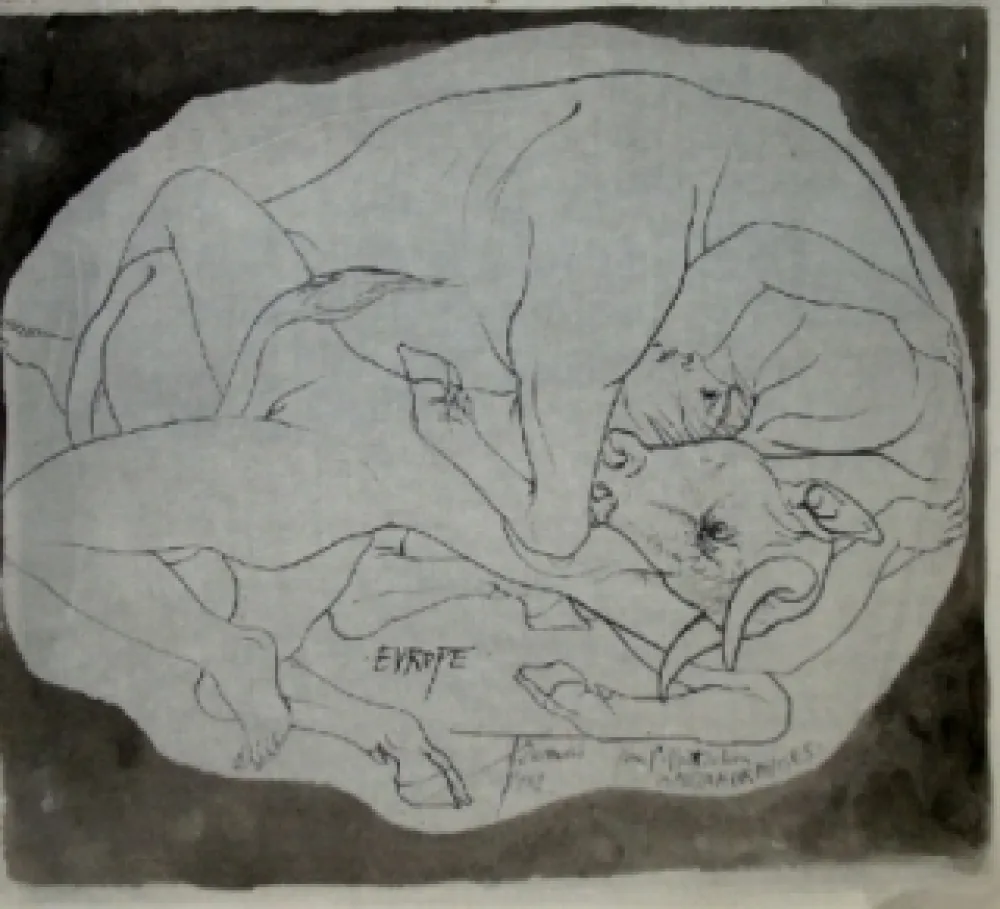 Литография Trémois - Europe et les Metamorphoses