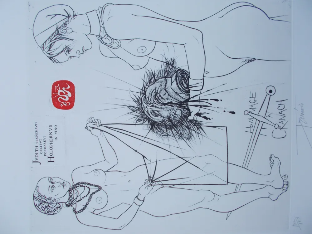 Гравюра Trémois - Hommage à Cranach