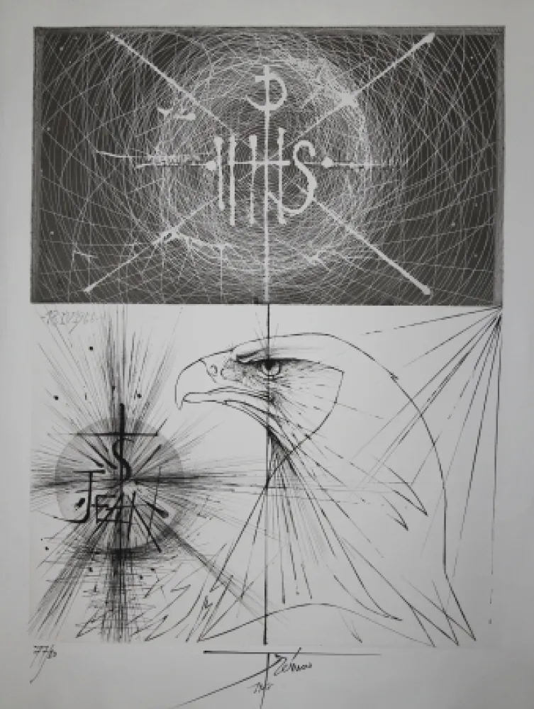 Гравюра Trémois - L'Aigle de la St Jean / The Eagle of the St John